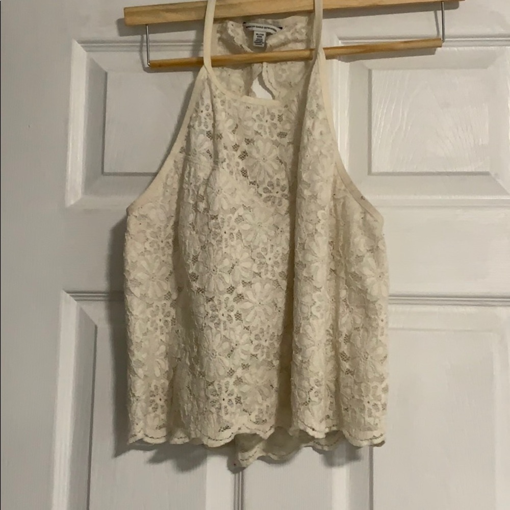XL American eagle lace crop top
